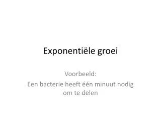 exponenti le groei