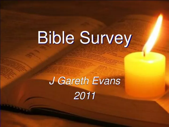 bible survey j gareth evans 2011