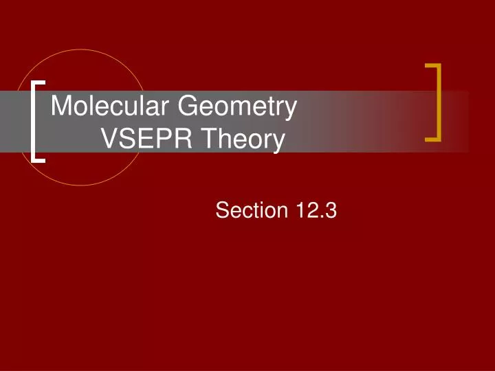 molecular geometry vsepr theory
