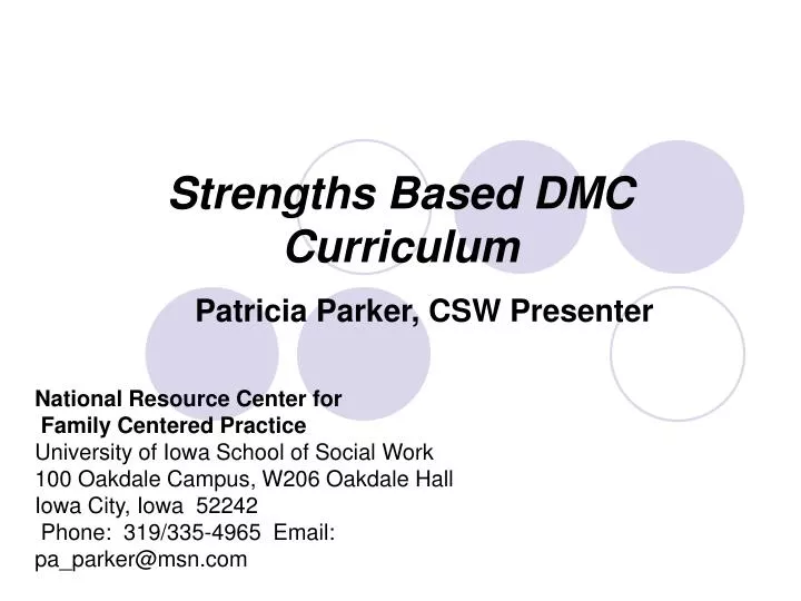 strengths based dmc curriculum