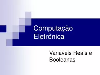computa o eletr nica