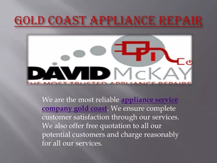 gold coast appliance repair