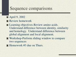 Sequence comparisons