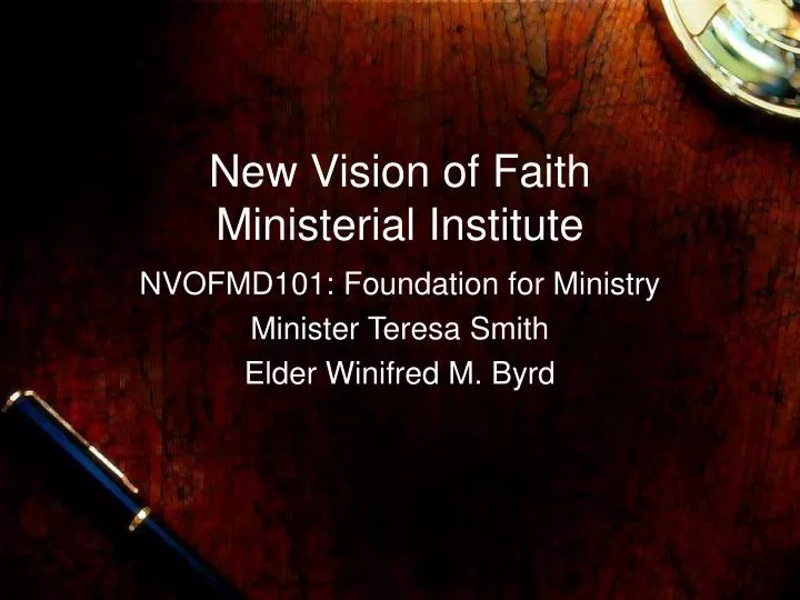 new vision of faith ministerial institute