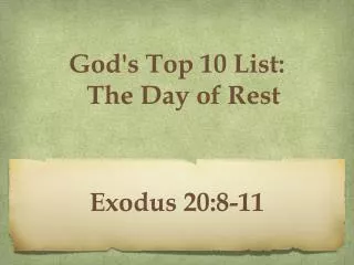 exodus 20 8 11