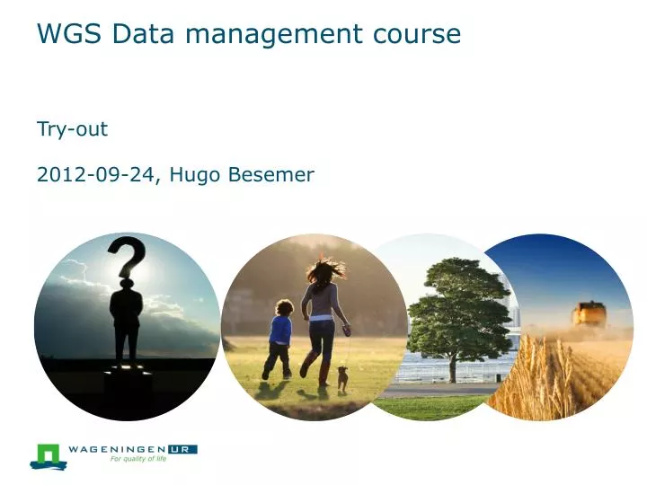 wgs data management course
