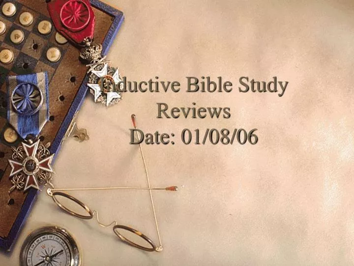 inductive bible study reviews date 01 08 06