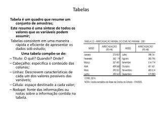 tabelas