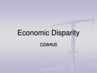 Economic Disparity