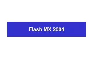 flash mx 2004