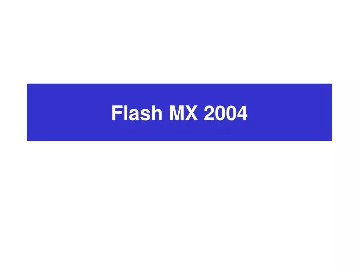 flash mx 2004