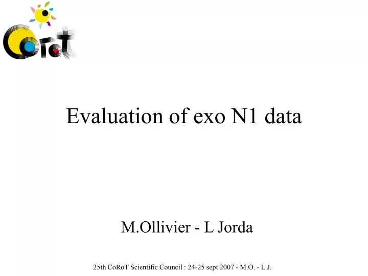 evaluation of exo n1 data