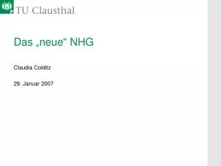 das neue nhg