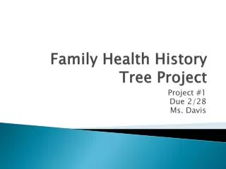 Family Health History Tree Project