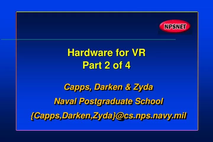 hardware for vr part 2 of 4