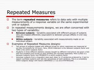 Repeated Measures