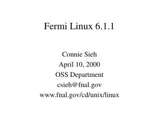 Fermi Linux 6.1.1