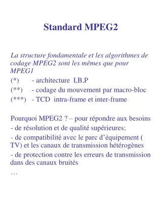 standard mpeg2