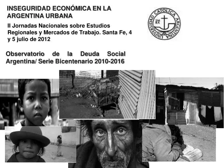 observatorio de la deuda social argentina serie bicentenario 2010 2016