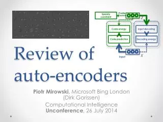 Review of auto-encoders