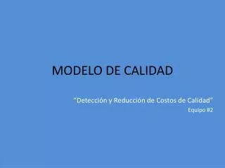 modelo de calidad
