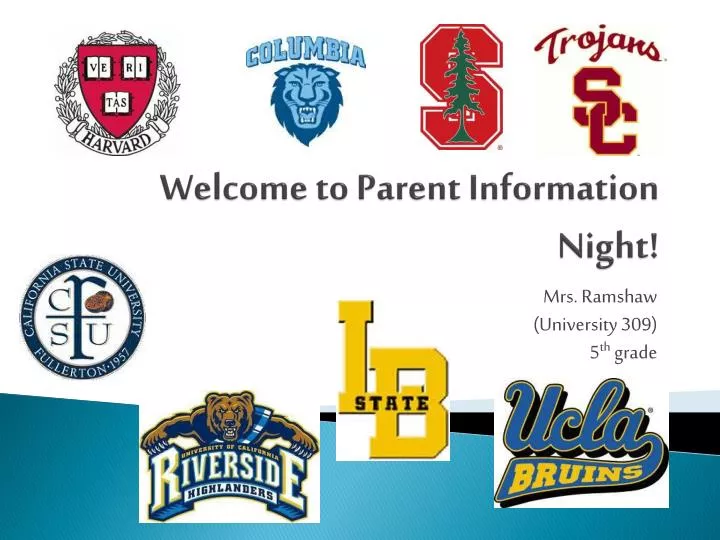 welcome to parent information night