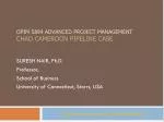 OPIM 5894 Advanced Project management Chad Cameroon Pipeline case
