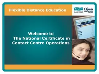 Welcome to The National Certificate in Contact Centre Operations