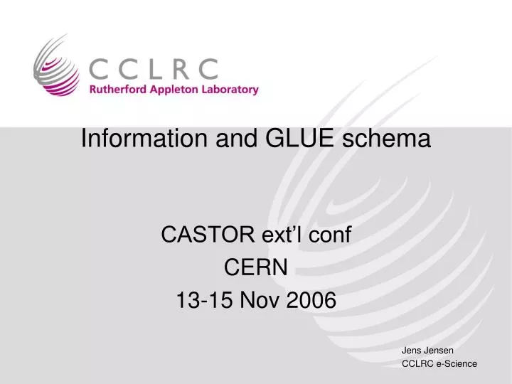 information and glue schema