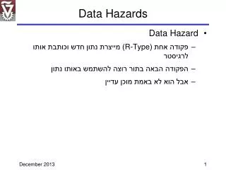 Data Hazards