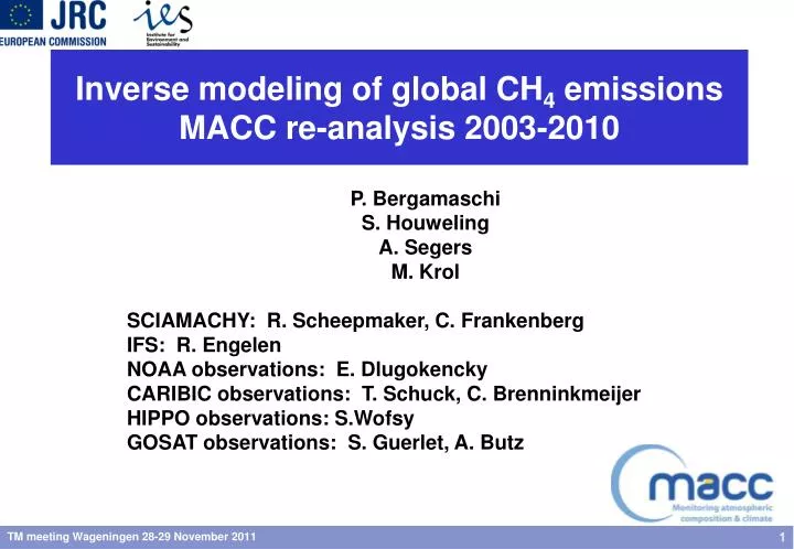 inverse modeling of global ch 4 emissions macc re analysis 2003 2010