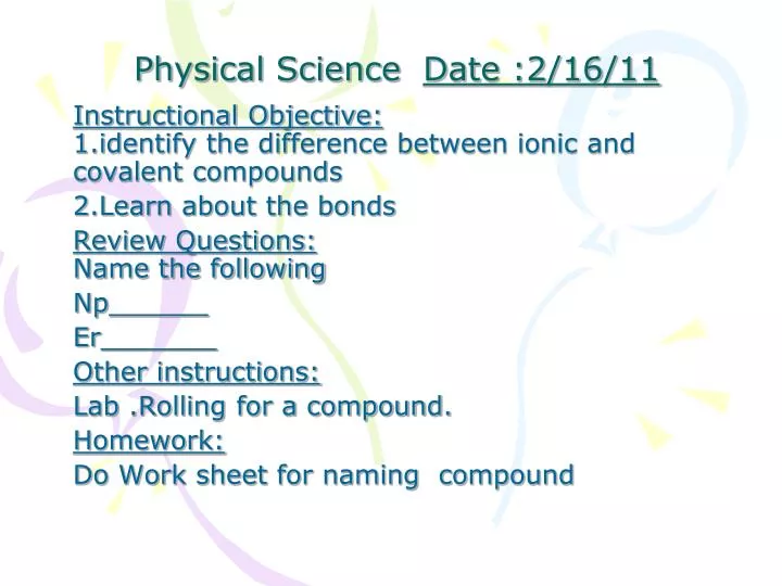 physical science date 2 16 11