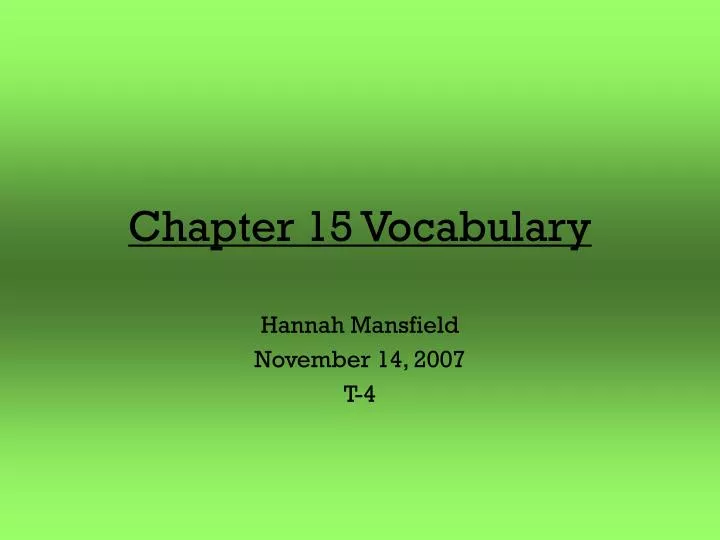 chapter 15 vocabulary