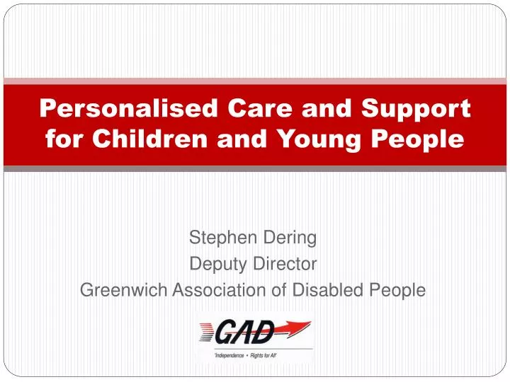 personalised care and support for children and young people