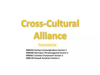 Cross-Cultural Alliance