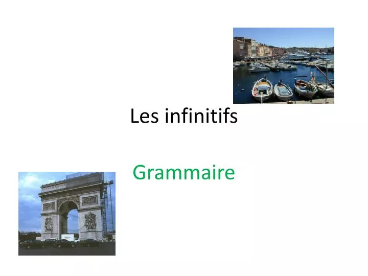 les infinitifs