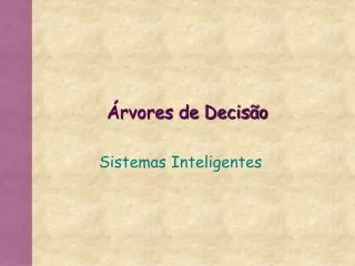 rvores de decis o
