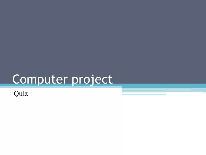 computer project