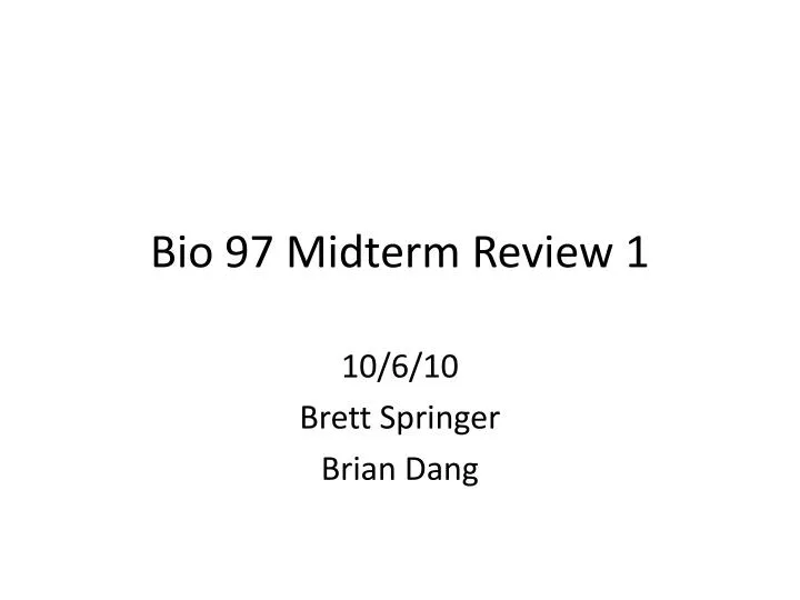 bio 97 midterm review 1