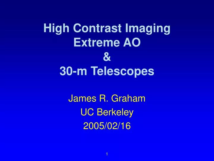 high contrast imaging extreme ao 30 m telescopes