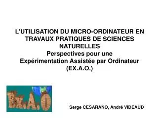 serge cesarano andr videaud
