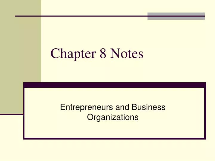 chapter 8 notes