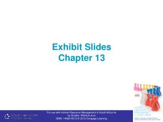Exhibit Slides Chapter 13