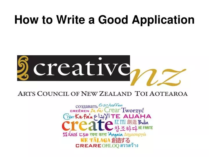 how to write a good application