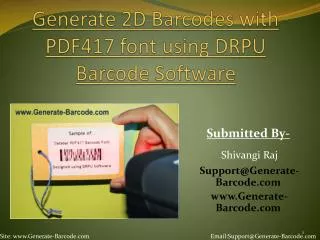 Design Barcode with PDF 417 font by using DRPU Barcode Tool