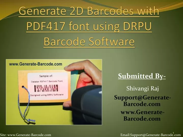 generate 2d barcodes with pdf417 font using drpu barcode software
