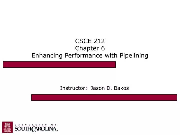 csce 212 chapter 6 enhancing performance with pipelining