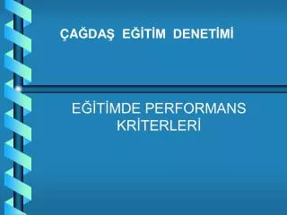 e t mde performans kr terler