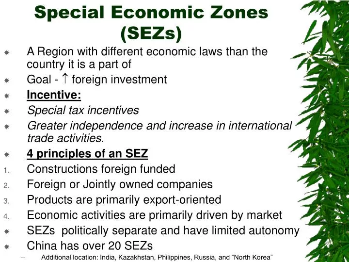 special economic zones sezs