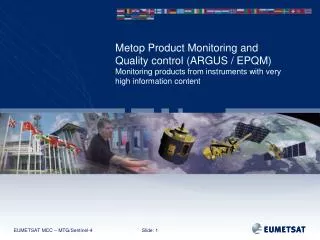 Metop Product Monitoring and Quality control (ARGUS / EPQM)